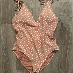 Aerie one piece swim suit with tie straps full coverage